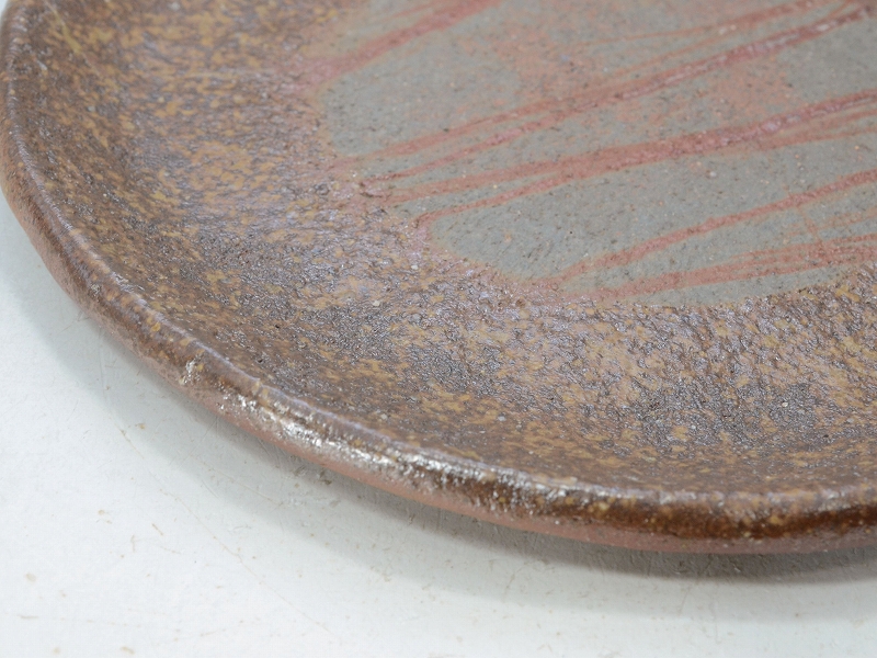 25102]たたき中皿（高力芳照）｜備前焼わかくさ